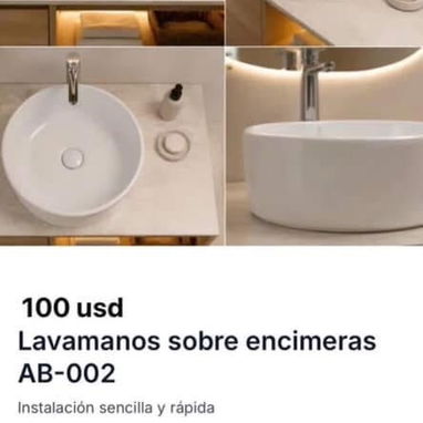 Taza de baño monolítica y lavamanos sobre encimera - 2/10