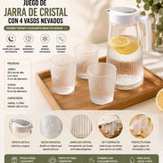 Juego de jarra de crital con 4 vasos nevados (DH) - Img 54375417