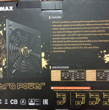 Fuente RAIDMAX Cobra ATX3.1 800W 80+ GOLD - Img 86530777