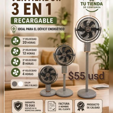 Ventiladores JYSuper...recargables - 3/3