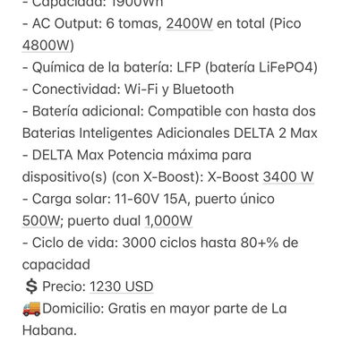 Estaciones de energía EcoFlow de la serie 2, 3 y delta pro. NUEVO. ENTREGA INMEDIATA - Img 122578430