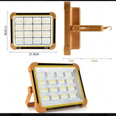 Reflector portatil, solar y recargables para exteriores o interiorescon puerto de usb y 4 modos de luz - 8/8