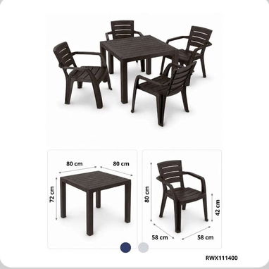 Juegos de mesas con sillas plasticas - 2/2