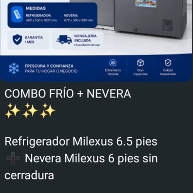 Combos Refrigerador + Nevera - Img 123649979