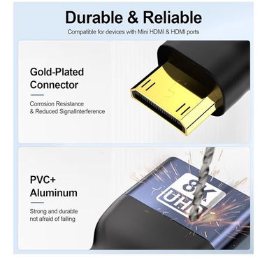 Adaptador Mini HDMI a HDMI, 8K - Img 123340102