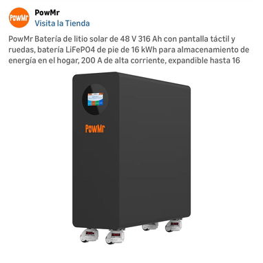 Kit solar inversor 110/220v con salida 10kw y batería 16kw - Img 118522477
