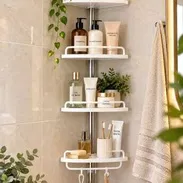 Esquinero Ajustable para Baño — $26 USD Aprovecha cada rincón de tu baño y mantén todo organizado. - Img 57720768