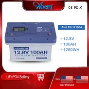Anern Upgrad High Quality 1280WH 12.8V 100AH LiFePO4 Lithium Battery - Img 52914566