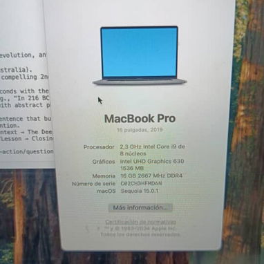MacBook Pro i9 2019 16" - Img 127771611