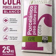 Cemento cola blanco Porcelánico a buen precio - Img 57342828