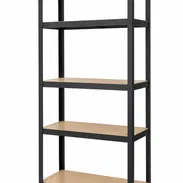 Estantería Metálica Negra de 5 Baldas - 7 HOUSE 🏠  📏 Dimensiones: 90 × 40 × 180 cm 🖤 Color: Negro 🏗️ Estructura metá - Img 58058700