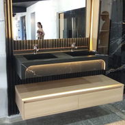 Muebles para baño: Espejo + Lavamanos + Gabinete + Mueble Lateral - Img 55061549