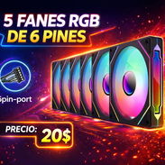 5 FANES RGB COLOR NEGRO - Img 54871514