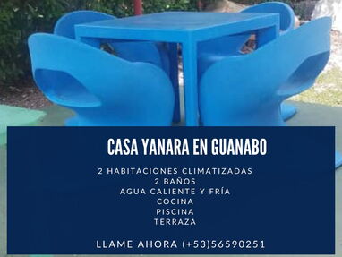 ⭐ Renta casa de 2 habitaciones, piscina,2 baños, cocina, terraza en Guanabo - Img 65397852
