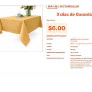 Durabilidad probada ofrece el Mantel de Mesa de 6.00 dólares hoy mismo VPT#-0192 - Img 55666404