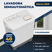 Lavadora semiautomática marca EKO de 7 kg. Compra mínima 40 unidades. - Img 57277309