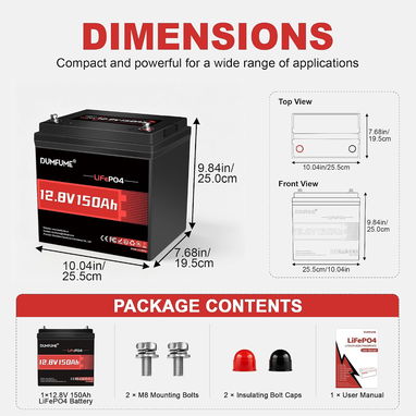Batería de litio LiFePO4 de 12V 150Ah - 3/3