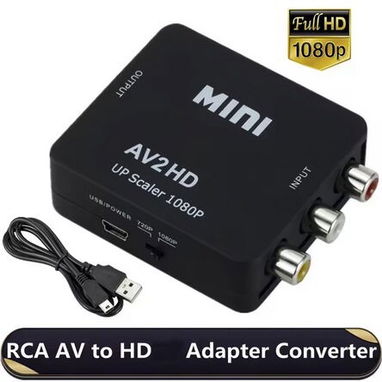 Adaptador RCA a HDMI – Conversor AV analógico a digital 1080p - Img 102856641