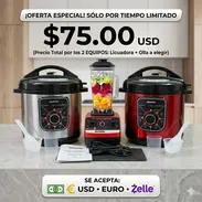 📦 *Kit:* 1 Olla de Presión (Rojo o Plateada) + Licuadora ➡️ *$75 USD* 💳 Aceptamos: USD, EURO, Zelle y *Moneda Naciona - Img 54983067