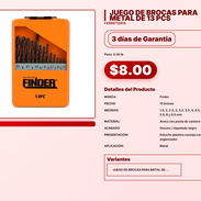 JUEGO DE BROCAS PARA METAL DE 13 PCS . - Img 57564240