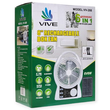 Ventilador recargable "VIVE" - 8 pulgadas - Img 107673592