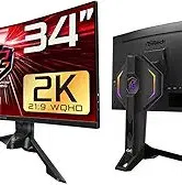 Monitor curvo para juegos de PC Acer Nitro 34" UWQHD 3440 x 1440 1000R | Compatibilidad con Adaptive-Sync (compatible co - Img 92026997