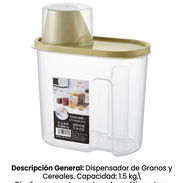 Dispensador de granos trae vaso medidor 1.5 kg de capacidad en 1900cup - Img 55925793
