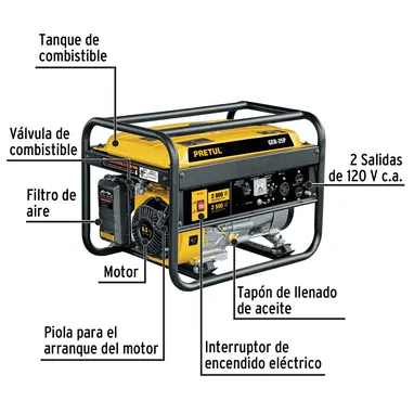 Planta Eléctrica Pretul 2800W/2500W, 110V y 220V Nueva en su caja, con sello de fabrica - Img 119186978