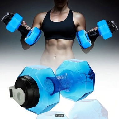 Pomo de agua en forma de mancuerna de 75oz (2.2 L), gran capacidad, tapa abatibl - 3/5
