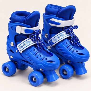 Patines de doble rueda para niños (negro-rojo o azul) - 3/3