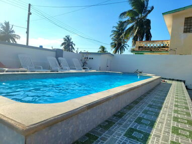 Linda casa de renta con piscina a sólo una cuadra y media de la playa de Boca Ciega,3 habit,Reservas x WhatsApp 52463651 - Img 63916317