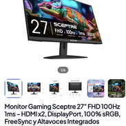 Monitor Gaming Sceptre 27" FHD 100Hz 1ms - HDMIx2, DisplayPort, 100% sRGB, FreeSync y Altavoces Integrados - Img 56970652