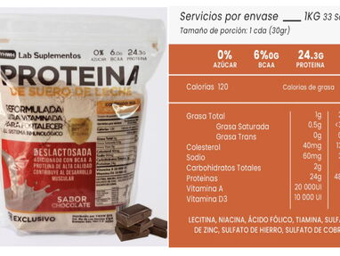 Whey protein 33 servicios- 1kg - Img main-image-45471994