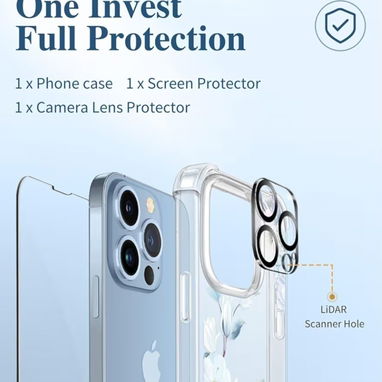 ☎️53544655 🛵 Entrega Disponible ⭐Funda Floral GVIEWIN para iPhone 13 Pro (6.1”) ⭐ - Img 117736758