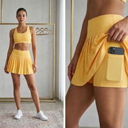 Falda Gym & Training "Vitality" S – Diseño Plisado con Short Anti-Rozaduras y Bolsillo para Smartphone Talla S 14 - Img 55912853