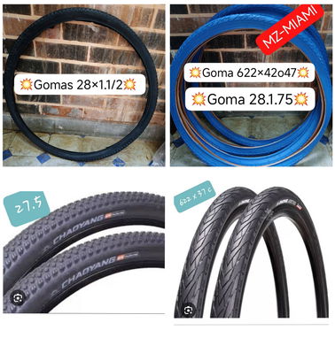 Gomas 26×2.125,26×1.3/8,24×2.125,622×42,28×1.75,28×1.1/2,29×2×3.35,29×2.10, 16×2.125,16×1.75,20×2.125,20×2×2.40,20×3.0, - Img 88374268