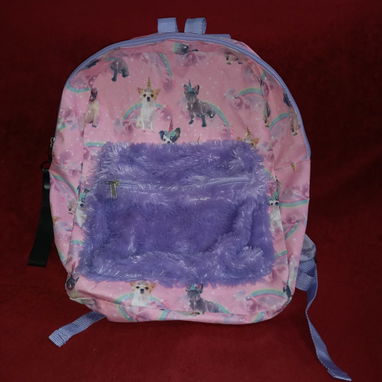 Mochila rosada y morada para niñas para la escuela (poco uso) - 2/3