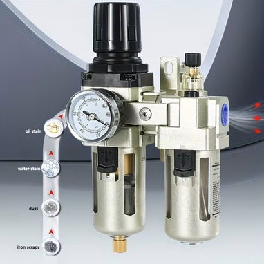 Filtro Profesional de Aire/Separador de Aceite-Agua con válvula de drenaje automático Para compresores!! - Img 120726360