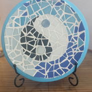 Plato Decorativo Artesanal en Mosaico - Diseño Yin Yang ☯️ ​ - Img 56744619