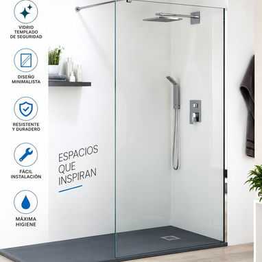 Kavina , puerta batible, bloques de cristal, mampara, paños fijo, ventanas e su marquetería aluminio - 2/8
