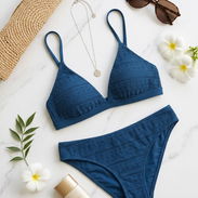 Bikini Texturizado en Azul Petróleo – Elegancia y Confort Talla M - Img 56993014