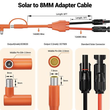 Cable Solar Adaptador DC7909/DC8020 a MC4 (12 Metros) - 3/3