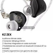 Audífonos KZ* Audifonos IEM* Audífonos de cable* Audifonos profesionales* Audífonos HIFI* Graves y agudos perfectos - Img 41027060