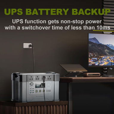 ALLPOWERS S2000 Pro Solar Generator 2400W (4000W Peak) 1451Wh MPPT Generator - 6/8