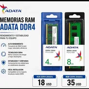 Memorias Ram ddr4 ADATA 4gb y 8gb - Img 57617678