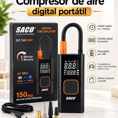 Compresor de aire digital Marca Saco - 2/3
