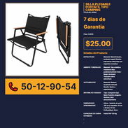 SILLA PLEGABLE PORTÁTIL TIPO CAMPING - Img 56243540