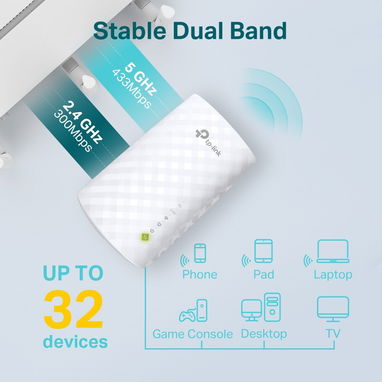 Extender -Repetidor de Rango WiFi - TP-LINK AC750- MODELO RE220 - DOBLE BANDA -1LAN- NUEVO EN SU CAJA - Img 122127655