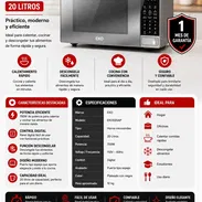 58296067 🍿 *HORNO MICROONDAS EKO PLATEADO* 🍿 💰 Precio: 80 USD 🛡️ Garantía: 30 días - Img 56067485
