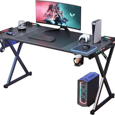 Mesa de escritorio gaming de 47  pulgadas con luces LED - Img 115667776